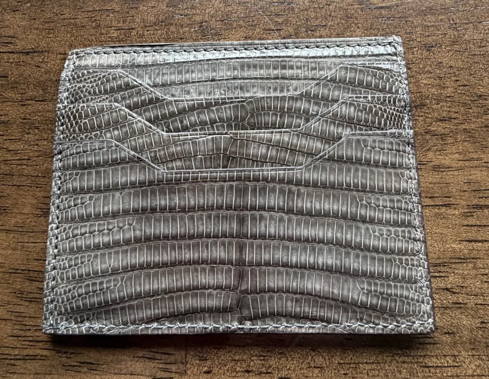 Tom Ford Lagarto Tejus Estuche para Tarjetas Cartera Lateral Abierto ¡Raro! Foto 3 de 4