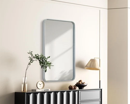 Elegant Decor Contour Metal Rectangle Mirror 22X36" Silver - Picture 3 of 11