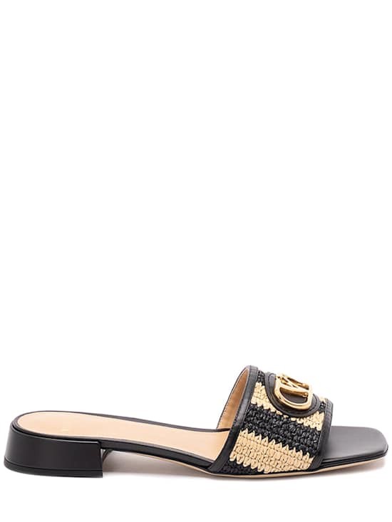 Valentino Garavani - Women - Logo embellished mules - Beige 179590₽
