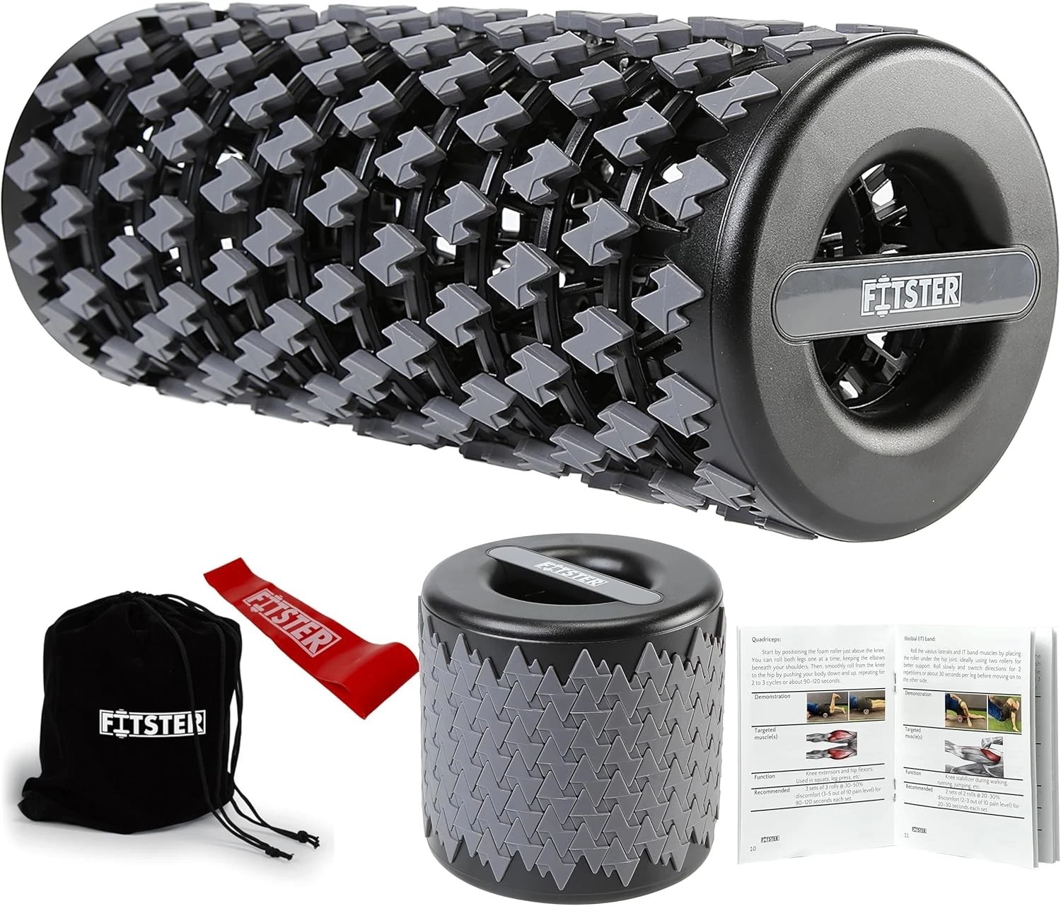 Collapsible Foam Roller for Exercise and Recovery (13 Inches), Gray