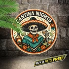 Day of the Dead Tequila Skull Vintage Tin Sign Mexican Skeleton Decor