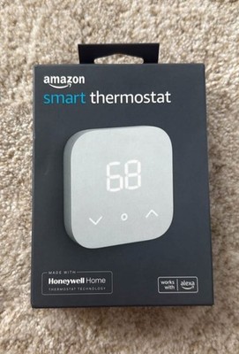 Amazon Smart Thermostat- White, With Box- Compatible with most 24V Heat/AC