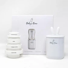 NEW in box T5-18B Baby's Brew Rechargable Portable Bottle Warmer w/ 4 Aadapters