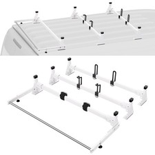 3 Bar Ladder Roof Rack With Cargo Roller For 2015-2024 Ford Transit 800 Lb