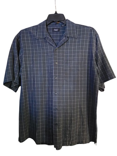 Haggar Men's Black Button Up Shirt Size L