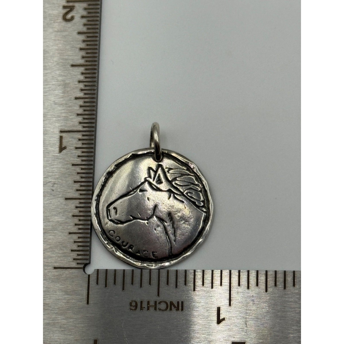 Sterling Silver Horse Courage Pendant View 2
