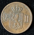 1876 Norway 1 Ore, King Oscar II — photo 1