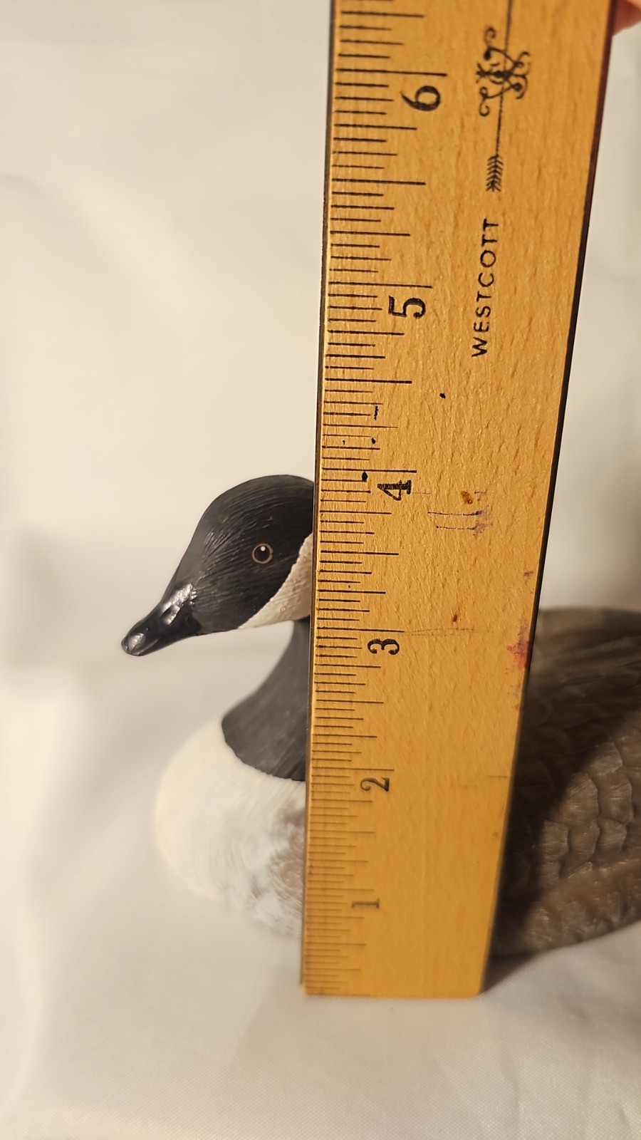 Vintage Jennings Decoy Co. St. Cloud Mn. Canada Goose signed by G. Flint 4" tall thumbnail 9