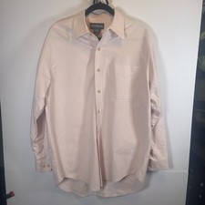 Men's Long Sleeve Pink Button Down Dress Shirt by Old College Inn Size Med