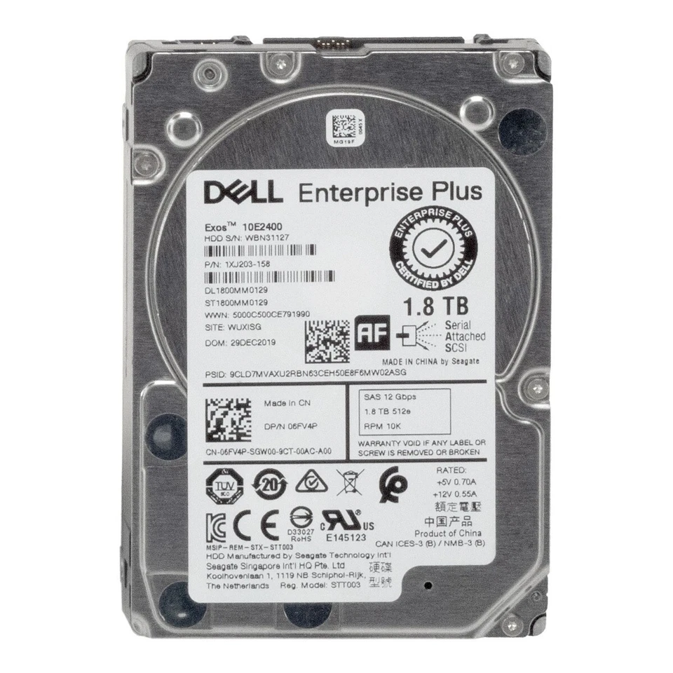 SEAGATE 10E2400 ST1800MM0129 10000RPM 1.8TB 12Gb/s 2.5in SAS Hard Drive - Image 2 of 3