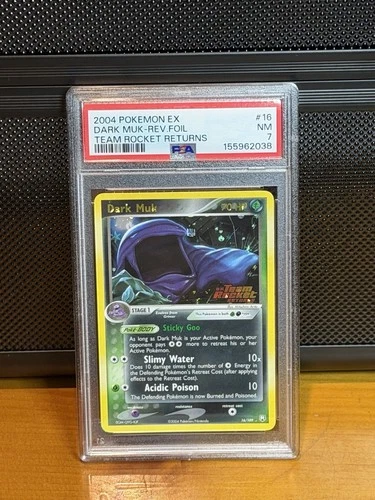 Dark Muk 16/109 EX Team Rocket Returns Reverse Holo Stamped PSA 7 NM New Cert