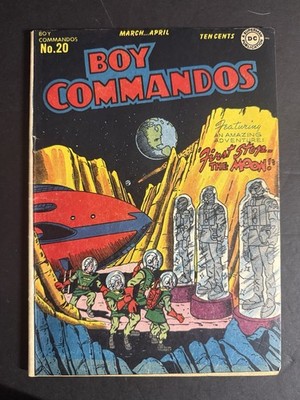 Boy Commandos # 20, Sci Fi Space Cover, READ ( DC 1947)