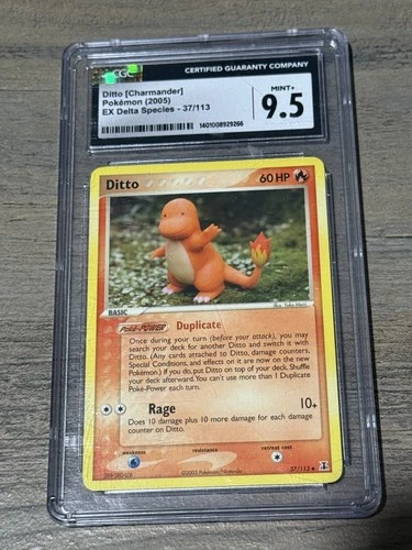 CGC 9.5 GEM MINT Ditto [Charmander] 2005 EX Delta Species 37/113 Pokemon Card