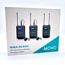 Movo WMX-20-DUO UHF Dual Channel Wireless Microphone System