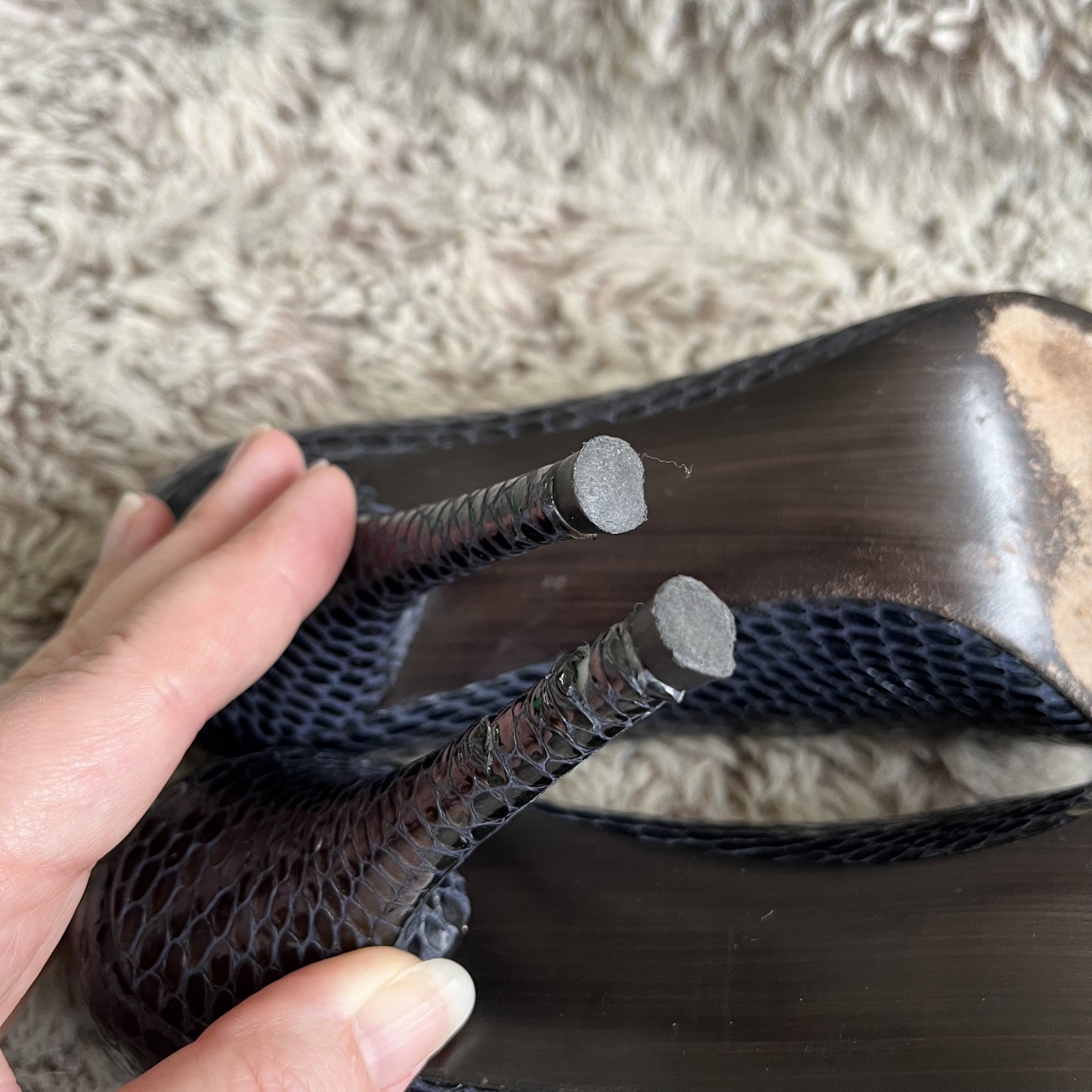 Stuart Weitzman Python Snakeskin Pumps US Size 8.5 - image 3