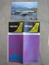 MSA,MALAYSIA-SINGAPORE 1969 TIMETABLE W/MALAYSIAN COMET 4(9V-BAS) POSTCARD