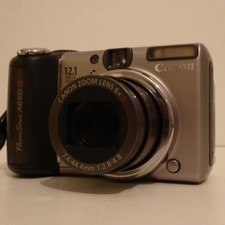Canon PowerShot A650 IS 12.1 MP Digital Camera - Working. Includes SD card.