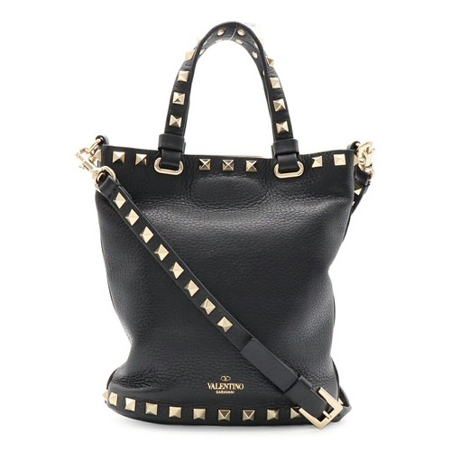 Valentino Rockstud 2Way Shoulder Bag Women Black One Size
