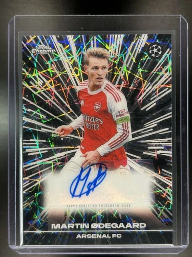 2025-26 Topps Chrome UEFA Club Competitions MARTIN ODEGAARD Black Lazer Auto