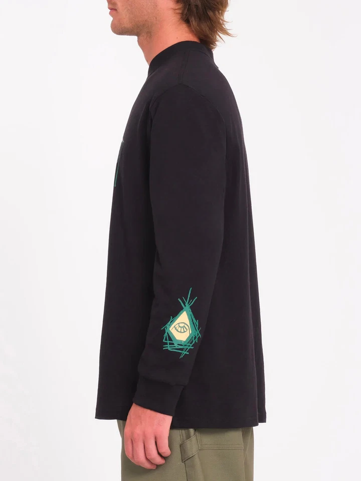 Volcom Iguchi Longshirt gr.M (schwarz) - Bild 3 von 4