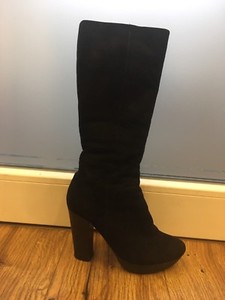 37 Damen High Echte heels Wildleder Stiefel Gr RHYT6q