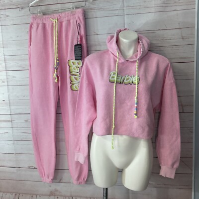 Forever 21 Barbie Terry Cloth Track Suit Sweats Hoodie Lounge