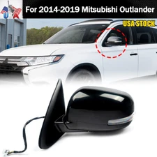Door Mirror Left Side For 2014-2019 Mitsubishi Outlander Power Heated w/Signal