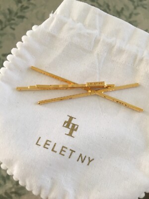 Lelet NY Swarovski Crystal Hair Pin Crystal Bridal Hair Clip with Jeweled Leaves - Cassandra Lynne main image 2
