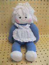 VINTAGE 1980s TARGET DAYTON HUDSON STORES PLUSH Stuffed 16" DOLL white Yarn Hair