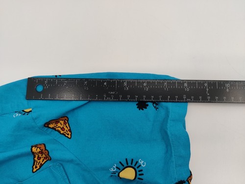 Volcom Boy's Blue Pizza & Sunshine Button-Up Shirt Size Medium - Picture 7 of 10