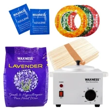 Waxness Face Lavender Stripless Waxing Kit with 14 oz / 0.4 kg Wax Bag