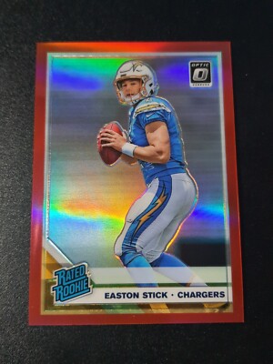 Easton Stick - Donruss Optic Football 2019 - Chargers - Rated Rookie - Red - /99