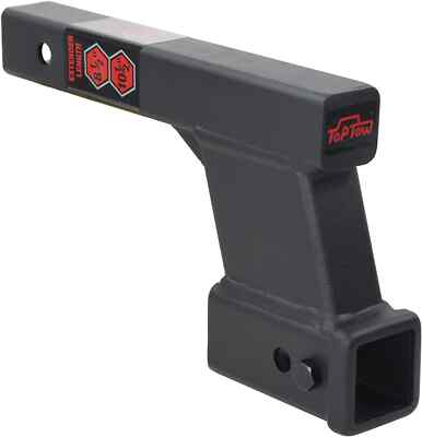 TOPTOW Trailer Receiver Hitch Extender Adapter 6'' Drop/Riser, 8'' and 10'' Length,