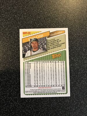 2022 Topps Archives Coco Crisp 1993 Fan Favorites Auto #93FF-CC