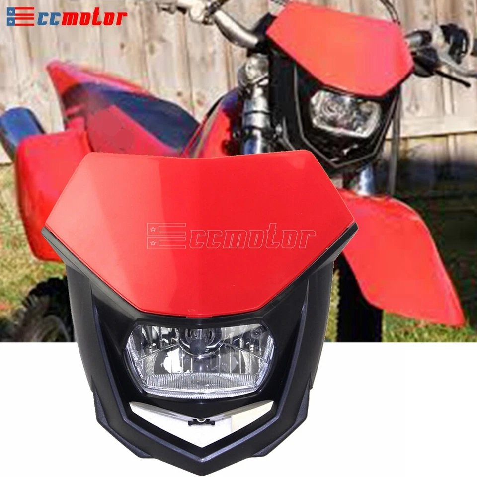 Dirt Bike Headlight Lamp w/ Fairing For HONDA CR125 250 CRF 250 450 FMX XR 650 - Image 2 of 4