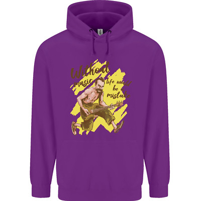 Ohne Musik wäre das Leben ein Fehler Gitarre Kinder Kids Hoodie
