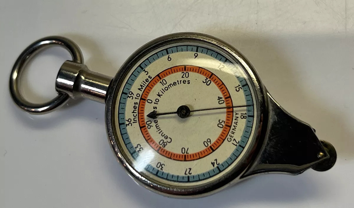Opisometer Map Distance Compass Tool West Germany Case Curvimeter