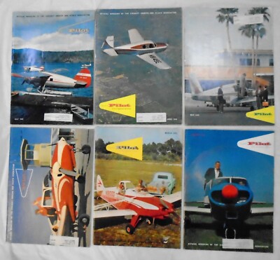 AOPA PILOT AVIATION AIRCRAFT MAGAZINE ENGLISH LOT OF 6 MONTHS 1960 VINTAGE PLANE
