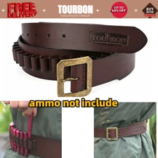 Tourbon Leather .44/.45 Cartridges Rifle Ammo Holster Revolver Carry Belt Large