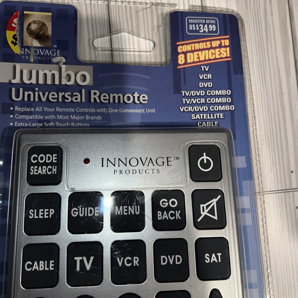 JUMBO Universal Television TV Remote Control Large Button Giant