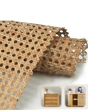 14" Width Natural Rattan Cane Webbing 3.3Ft - Versatile Woven Open Weave Cane