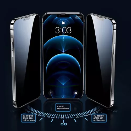 For Apple iPhone 13 Pro , Anti Spy Privacy Tempered Glass Screen Protector - Picture 2 of 8