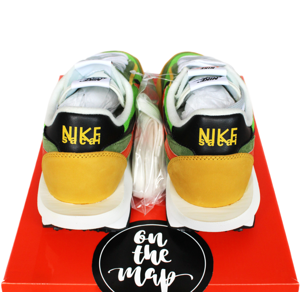 Nike x Sacai LDwaffle Daybreak Green Gusto Orange UK 4 5 6 7 US