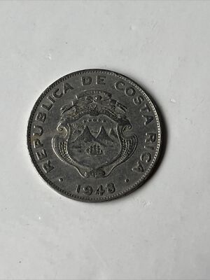 VINTAGE 1948 - COSTA RICA - .25 CENTIMOS COIN  (3)