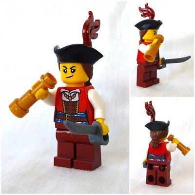 MOC aus LEGO -Teilen Piratin mit Fernrohr / Female Pirate | passt zu 10320 31109