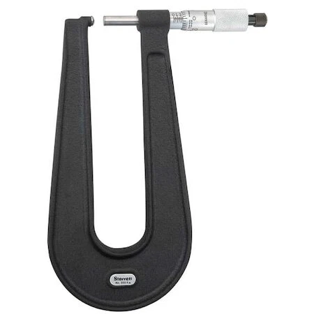 Starrett 222Bxr-1 Sheet Metal Micrometer,0 To 1,6" Throat