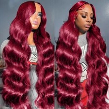 13x6 HD Body Wave 99j Burgundy Lace Frontal Human Hair Wig 13x4 Lace Front Wig