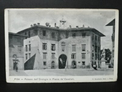 Postcard Pisa Clock Palace and Piazza dei Cavalieri Animated IE56