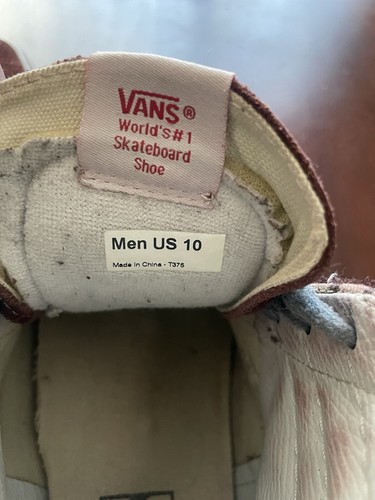 Stampa surf vintage VANS VAN Doren Hoffman Sk8-Hi taglia 10 marrone scamosciato hawaiano - Foto 10 di 10