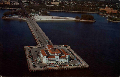 FLORIDA St. Petersburg Million Dollar Pier Amerika Postkarte USA ~1960/70